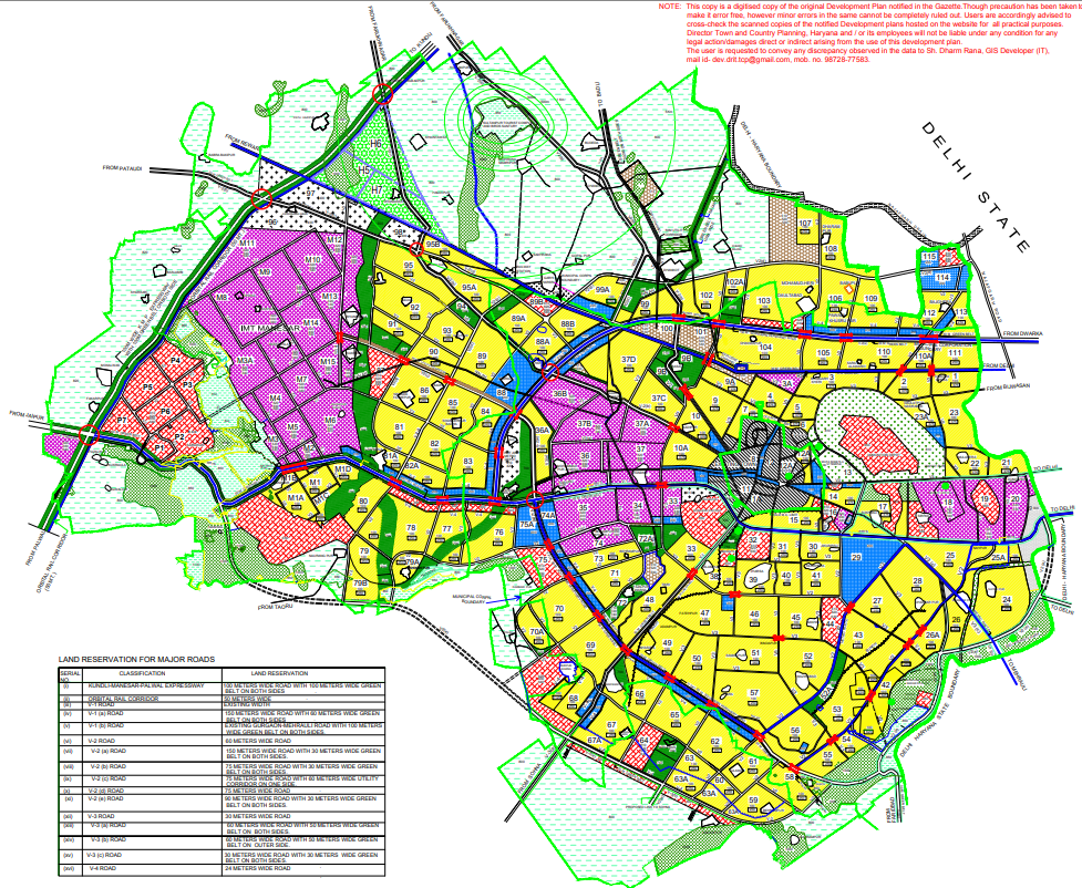 Gurugram-Manesar Urban Complex 2031 Master Plan Map